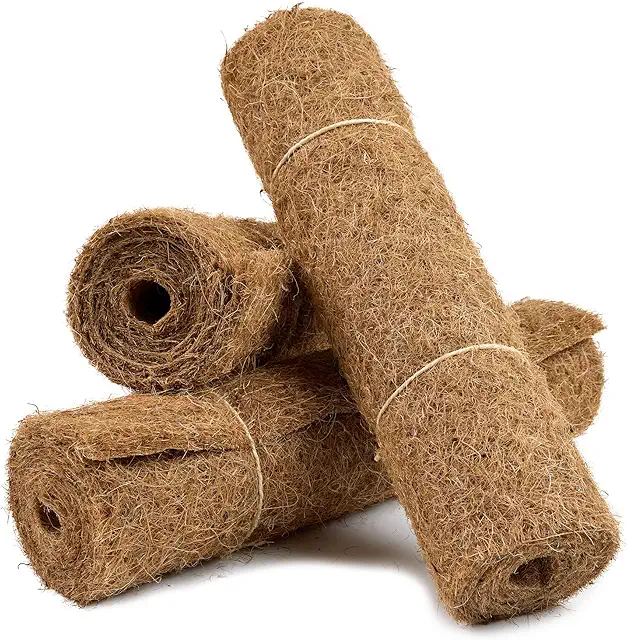 Lot de 3 Tapis Paillage Fibre de Coco Naturel 40x100 cm - Jardin et Terrarium