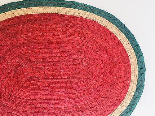 Miniatura 3 de Mexican PlacematMexican Colorfull carpets for tableCarpeta colorida de palma - petateUnits 1