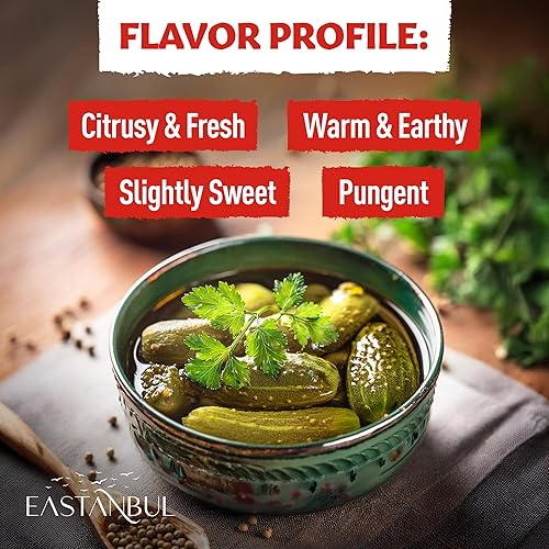 Miniatura 4 de Eastanbul Semillas de cilantro enteras, 9.9 onzas, cilantra, cilantro para cocinar, especias para decapado, enlatado, biltong, pechuga de cornbeef,