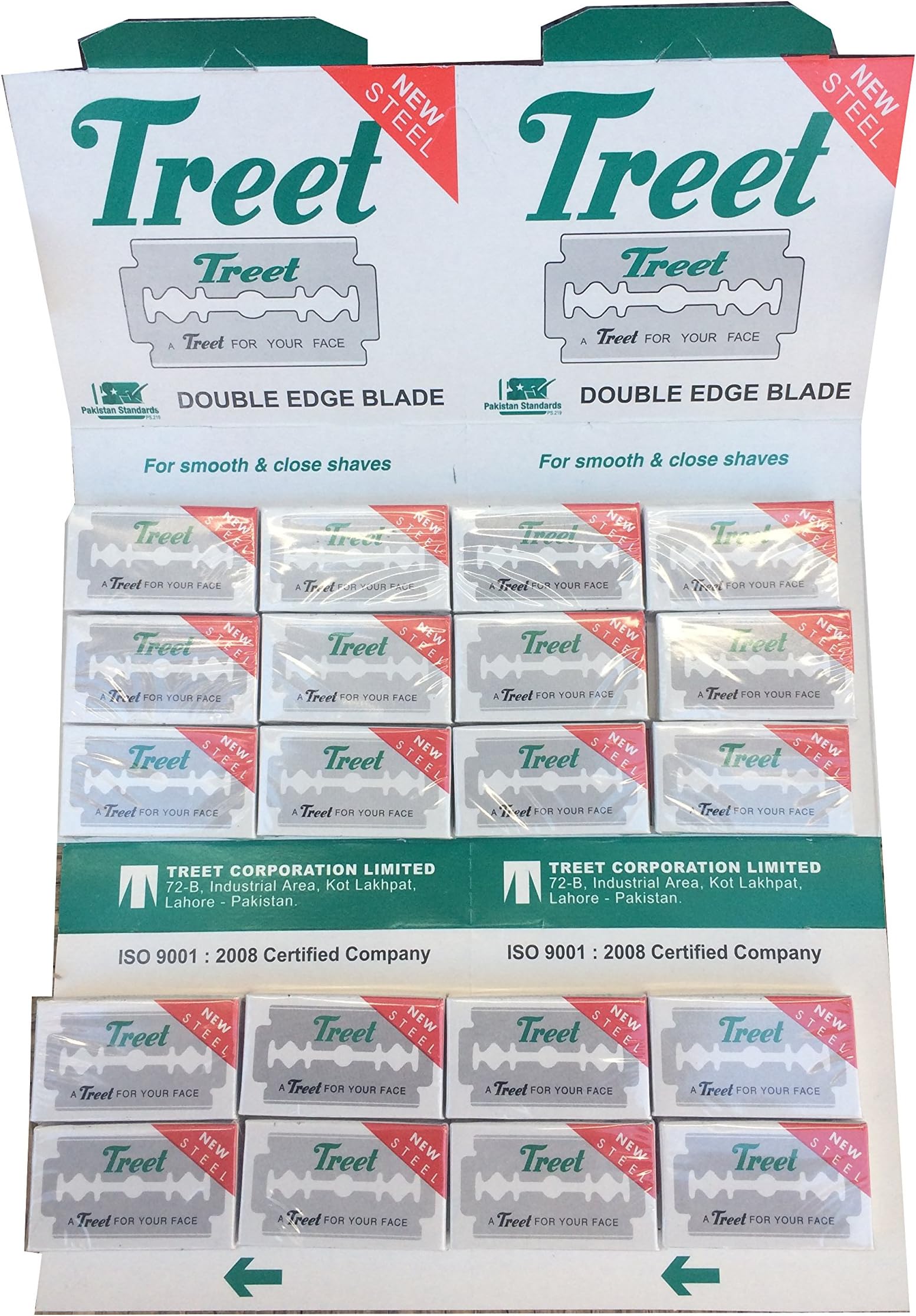 TreetNew Steel Double Edge Safety Razor Blades, 100 Count
