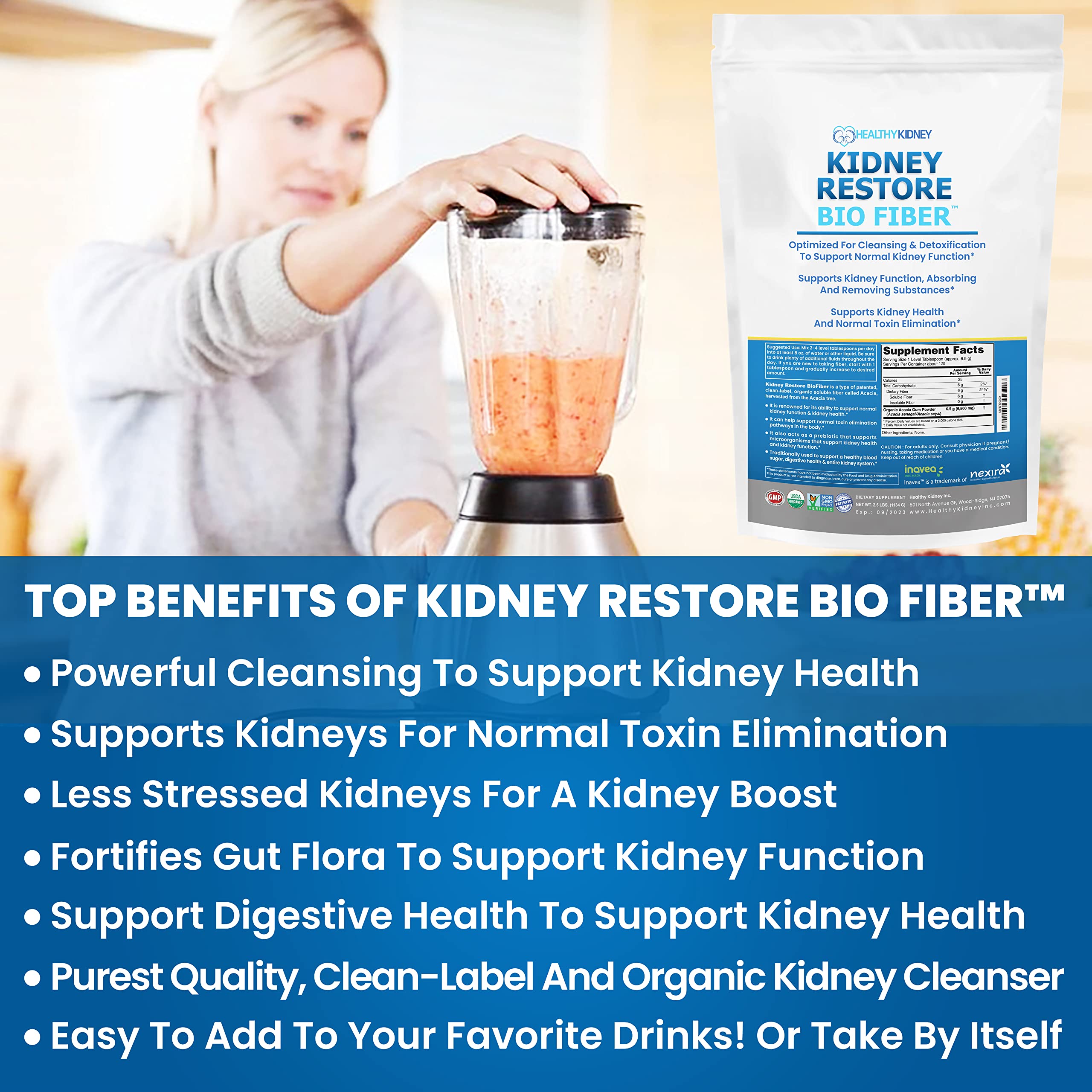 Kidney Restore Bio Fiber Restorative Kidney Support and Kidney Cleanse