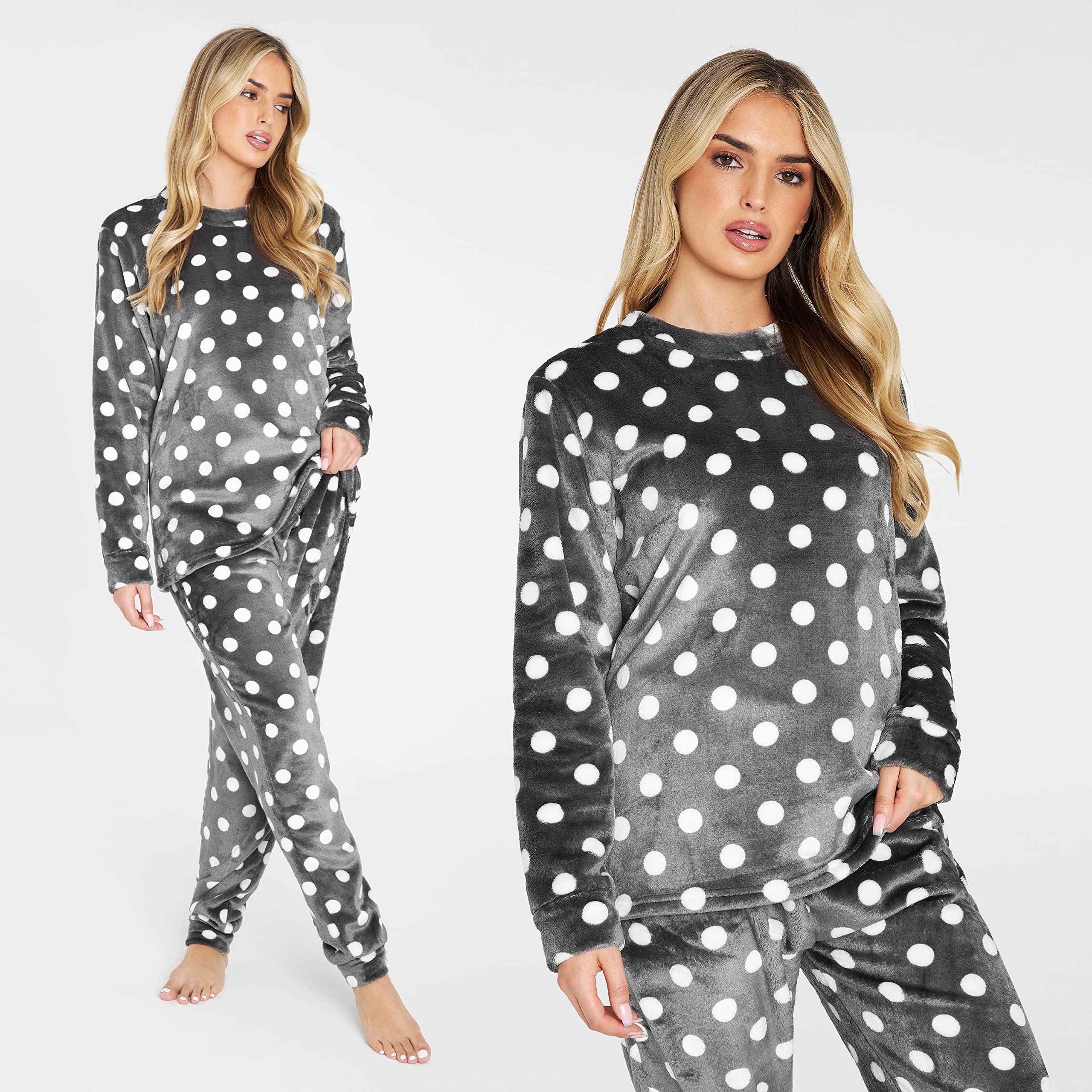 CityComfort Pigiama Pile Donna, Set Manica Pigiama Donna Invernale per Adulti Adolescenti, Regali per Lei