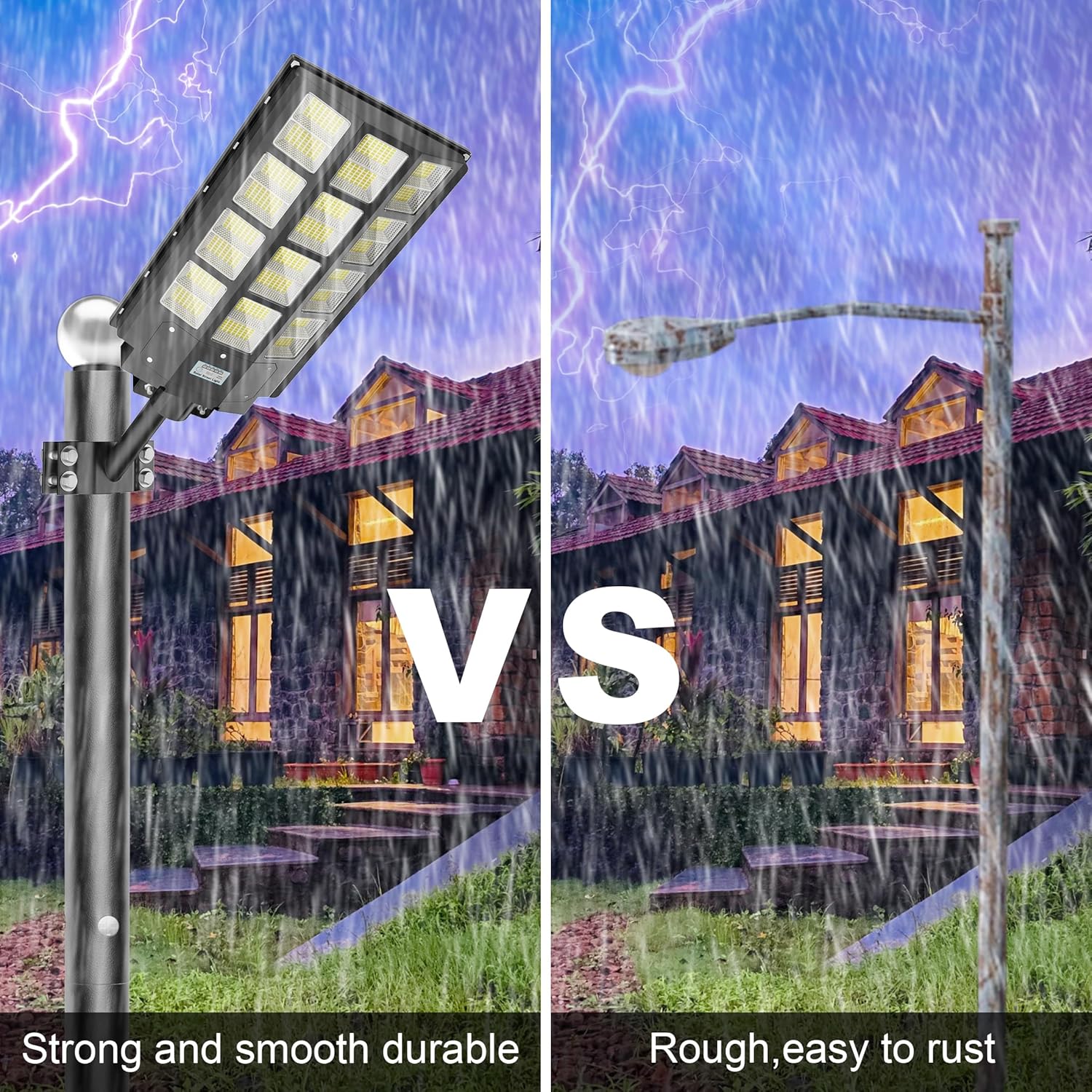 16.5Ft Solar Street Light Poles for Parking Lot, Courtyard, Street, Backyard, Exterior House | Durable Street Pole for Solar Street Light | Street Light Pole