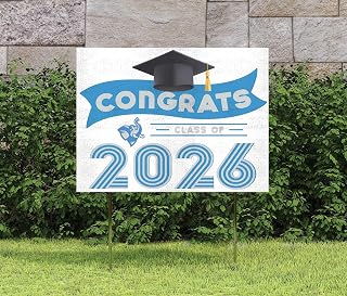 KH Sports Fan Tufts University Jumbos Congrats Class of 2026 Graduation Yard Sign, 18x24