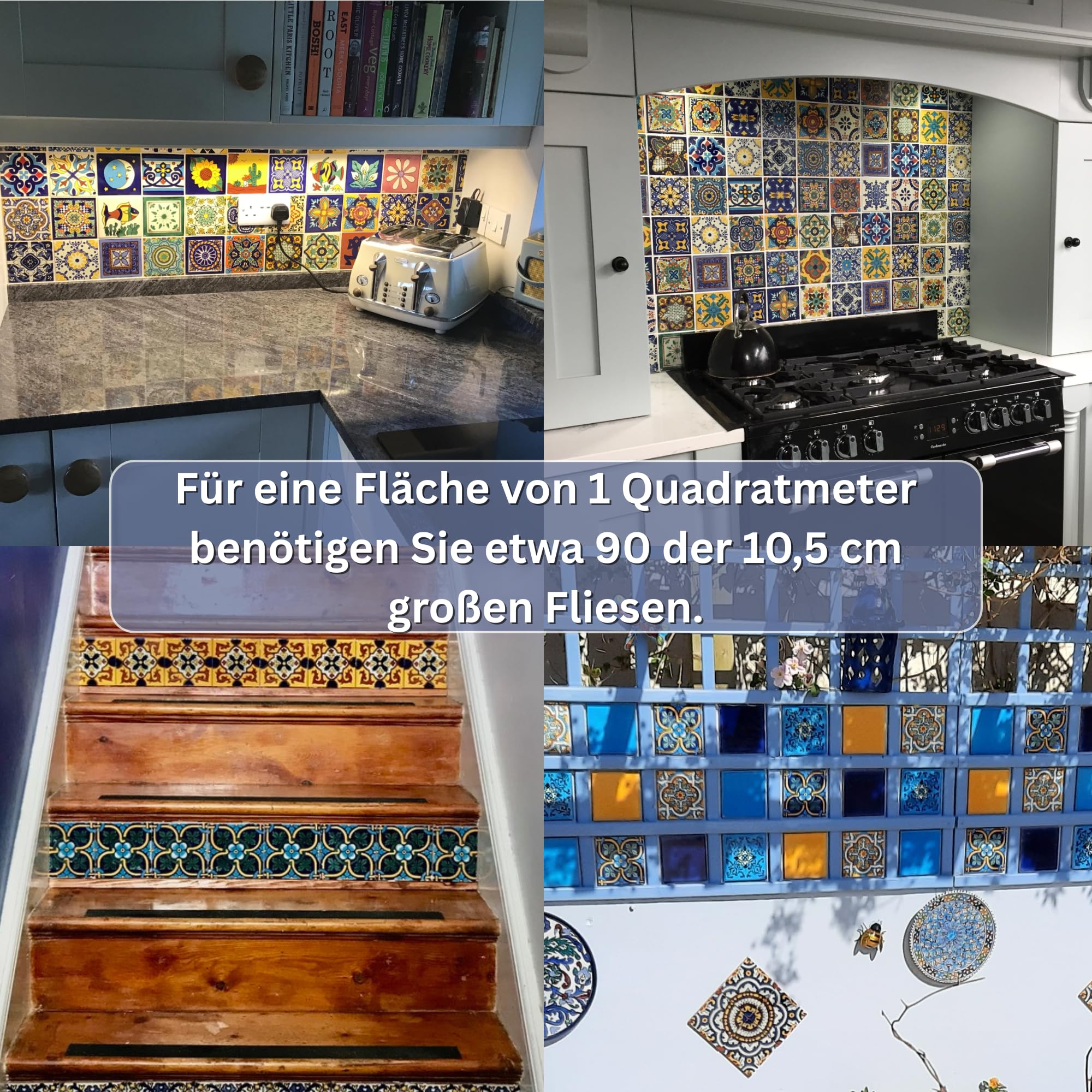 Tumia LAC Handgefertigte mexikanische Talavera Fliesen Authentischer Stil Zacarias Keramikfliesen für Kunsthandwerk, Küchenrückwand, Wandfliesen und Heimwerker Projekte