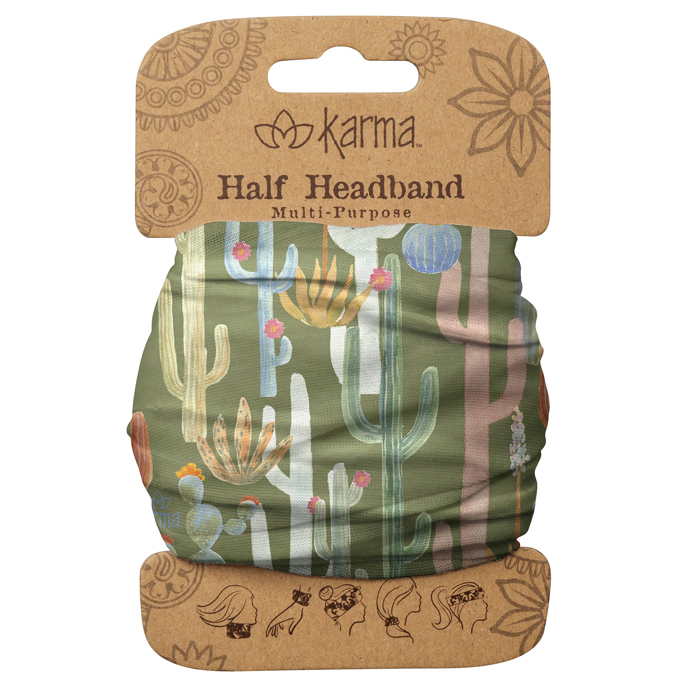 Karma Gifts Half Headband, Cactus