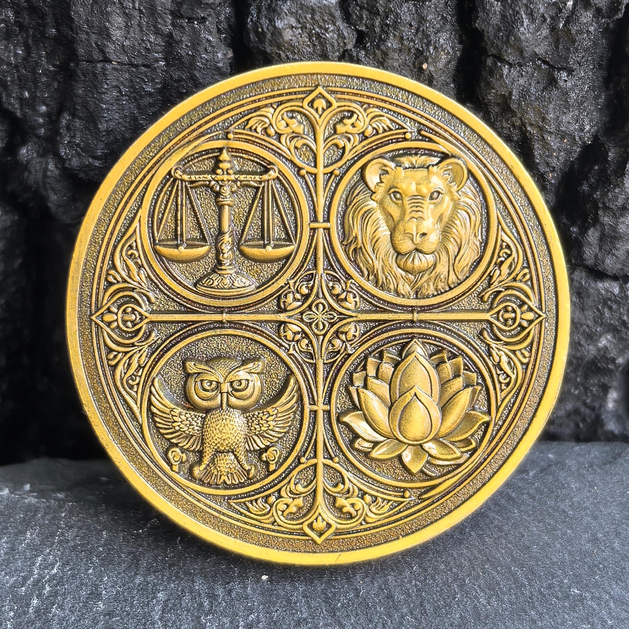 Amazon.com: The Cardinal Virtues Stoic Coin with Symbols of