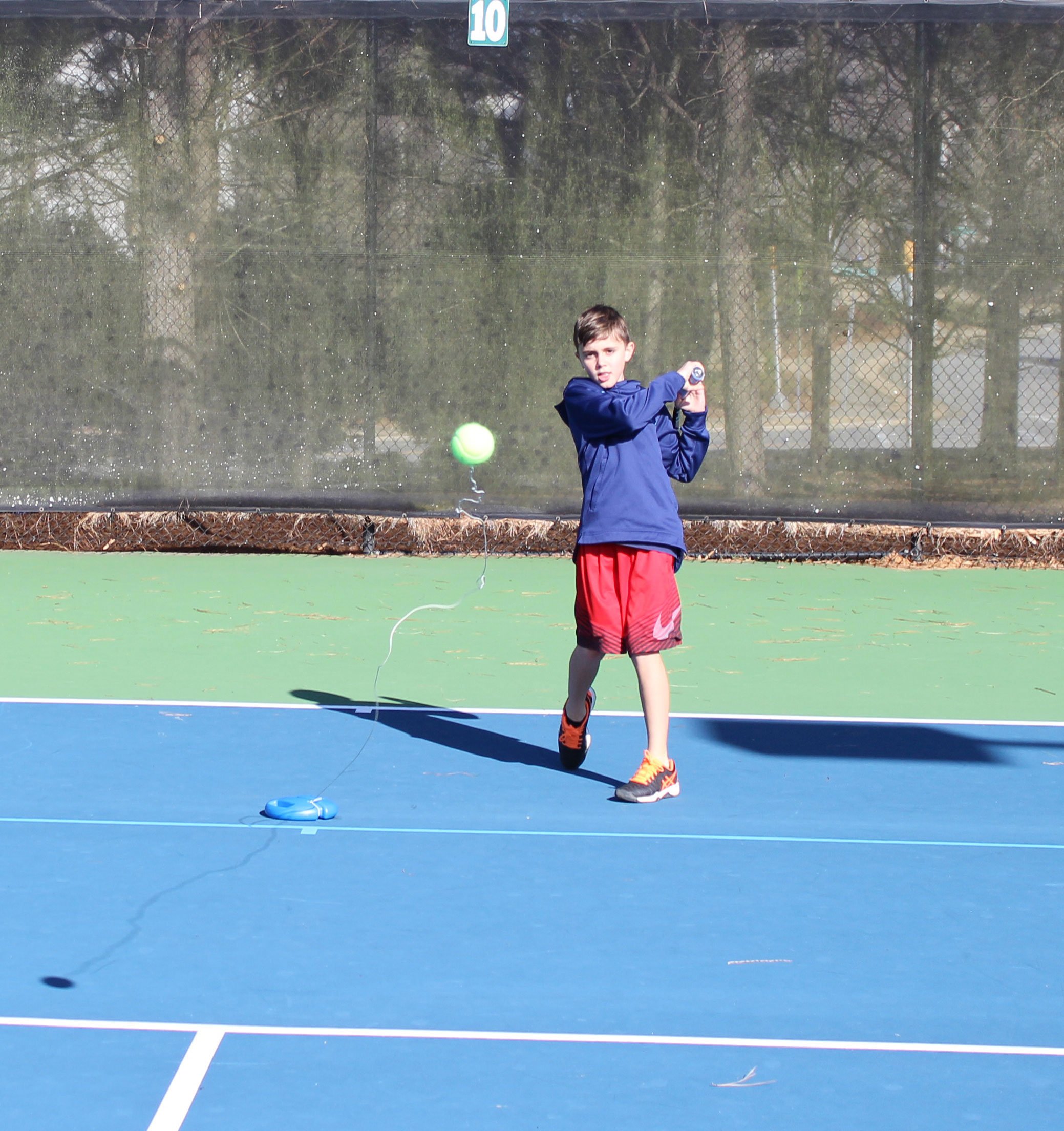 Tourna Fill & Drill Tennis Trainer, Base con Corda legata a Pallina da Tennis, per Allenamento