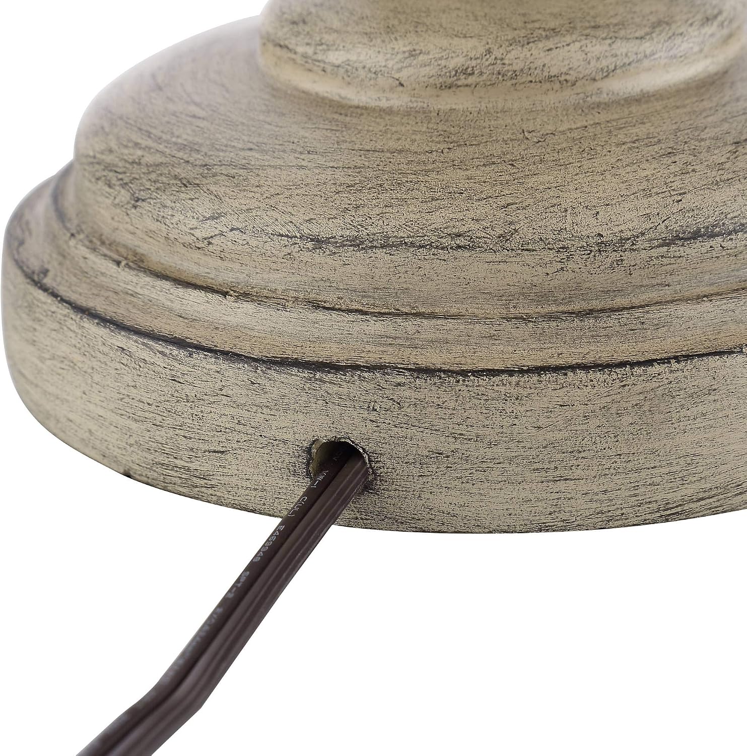 Regency Hill Serena Traditional Country Cottage Table Lamps 27 1/2" Tall Set of 2 Beige Gray Turned Vase Black Faux Silk Drum Shade for Bedroom Living Room House Bedside Nightstand Office