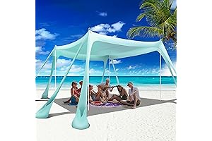 10x10ft Beach Tent with UPF50+ Shade and Pop-Up Design for Effortless Outdoor Comfort