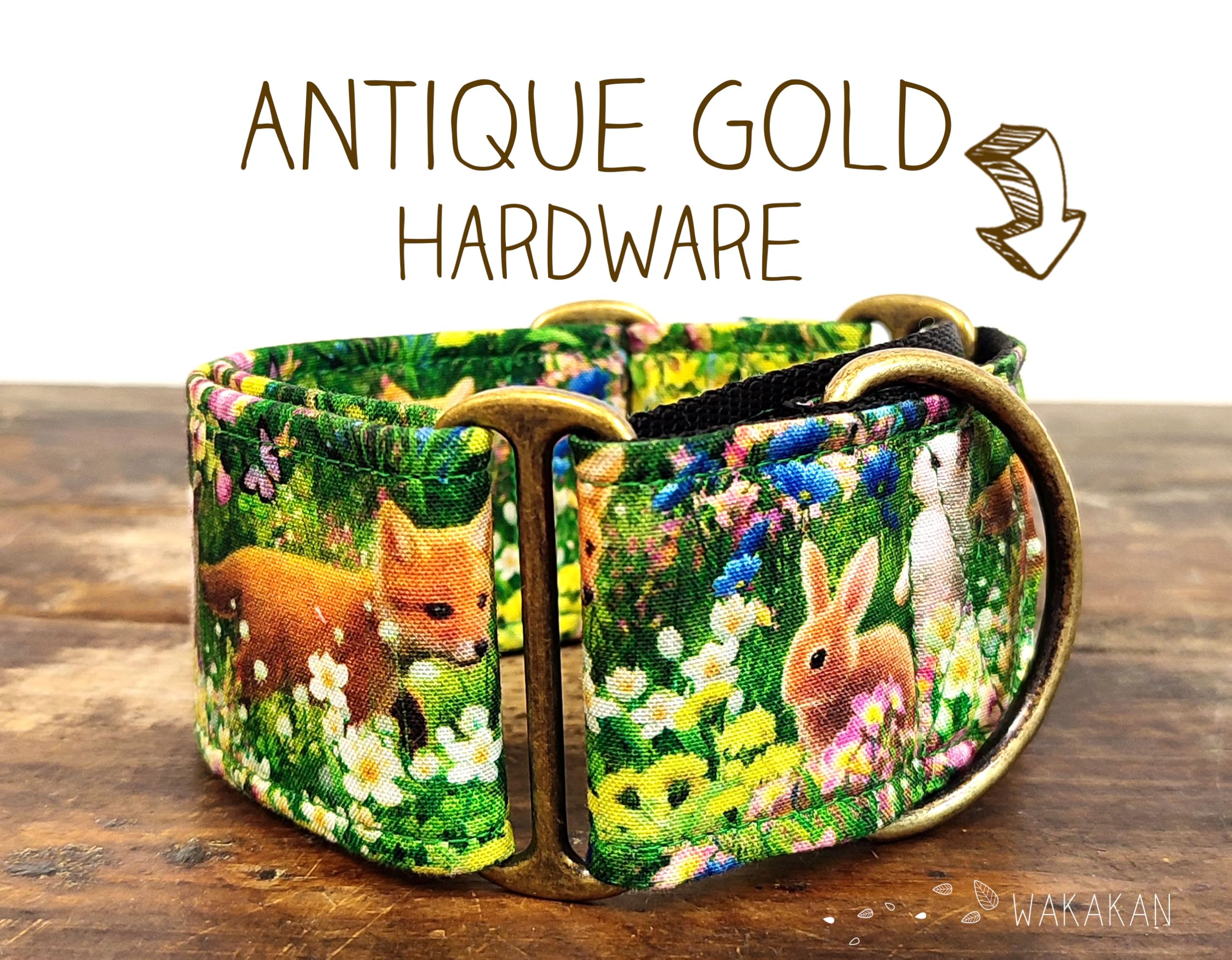 Collar Martingale Para Perro: Forest Friends, Hecho a Mano en España por Wakakán