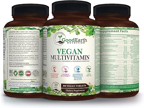 Miniatura 3 de Multivitaminas veganas para hombres y mujeres – Vitaminas A, complejo B, C, D3, zinc, magnesio, espirulina, antioxidantes, suplemento mineral