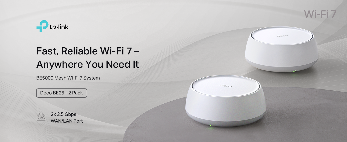 Amazon.com: TP-Link Deco BE25 Dual-Band BE5000 WiFi 7 Mesh Wi-Fi