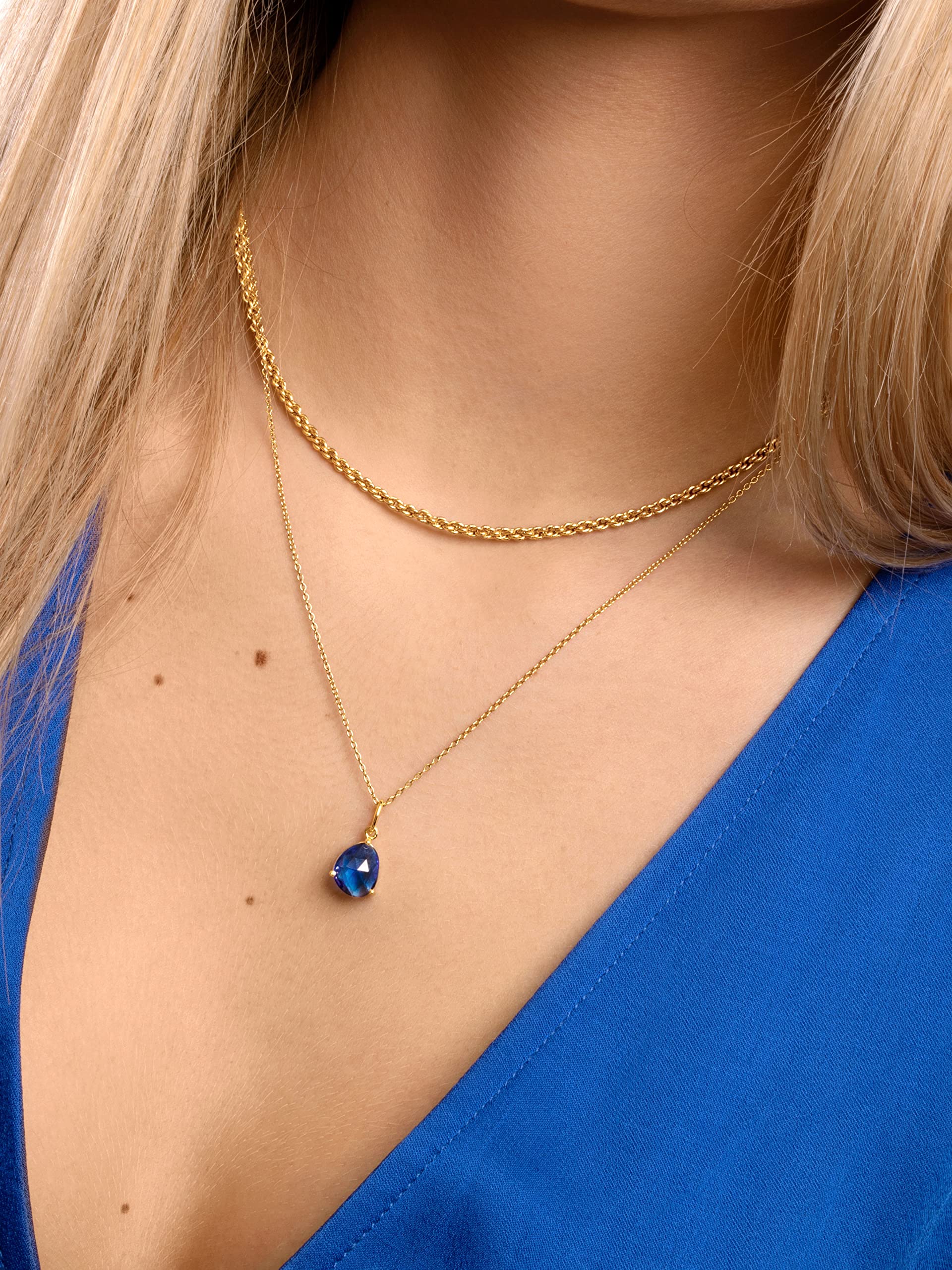 SINGULARU - Collar Everything - Cadena Clásica en Plata de Ley 925 - Cadena Sencilla de Talla Unica - Joyas para Mujer - Hecho en España - Varios Acabados