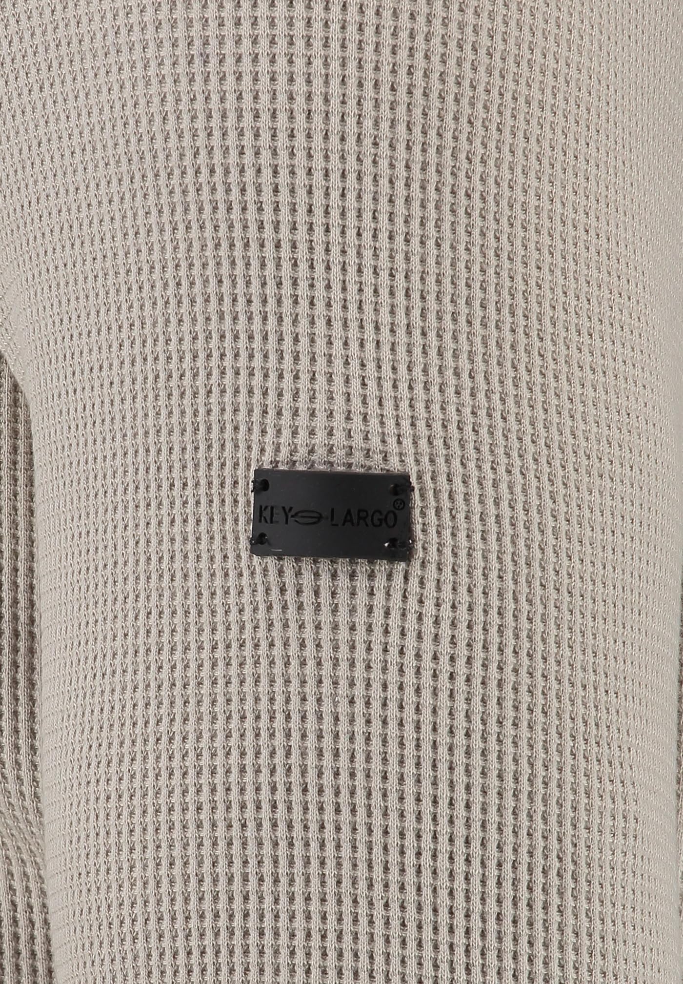 KEY LARGO Męska bluza Sandro Button, Dove Grey (1123), XXL