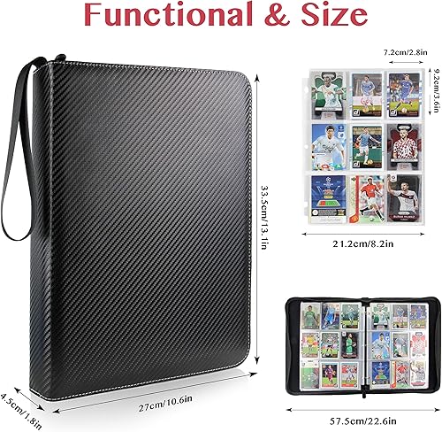 Miniatura 2 de Carpeta de 900 tarjetas de 9 bolsillos, bolsillo de doble cara con hojas extraíbles, carpeta de tarjetas de poliuretano, carpeta de tarjetas para