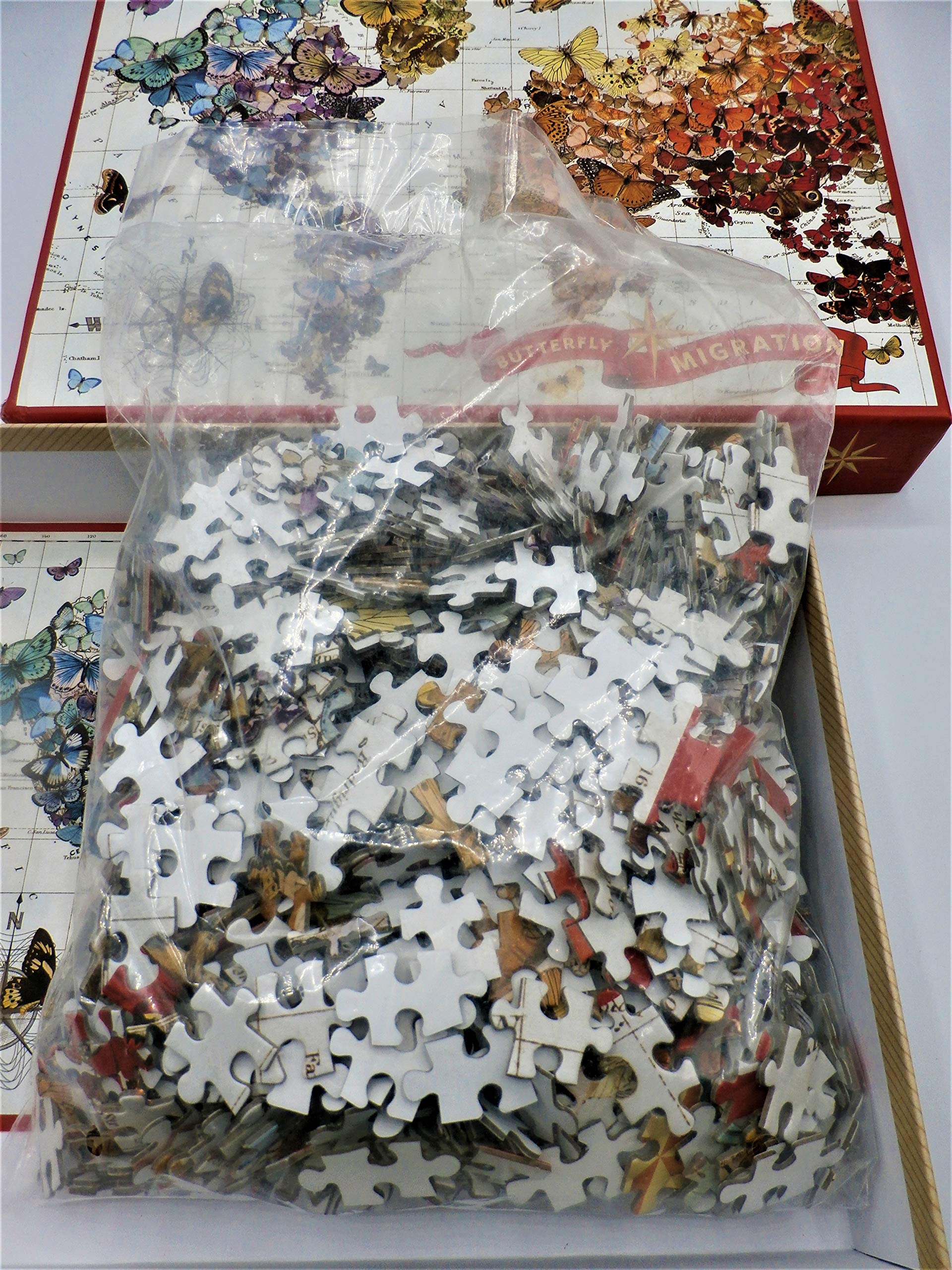 Wendy Gold Butterfly Migration Map 1000 Piece Puzzle Sealed in Bag NEW