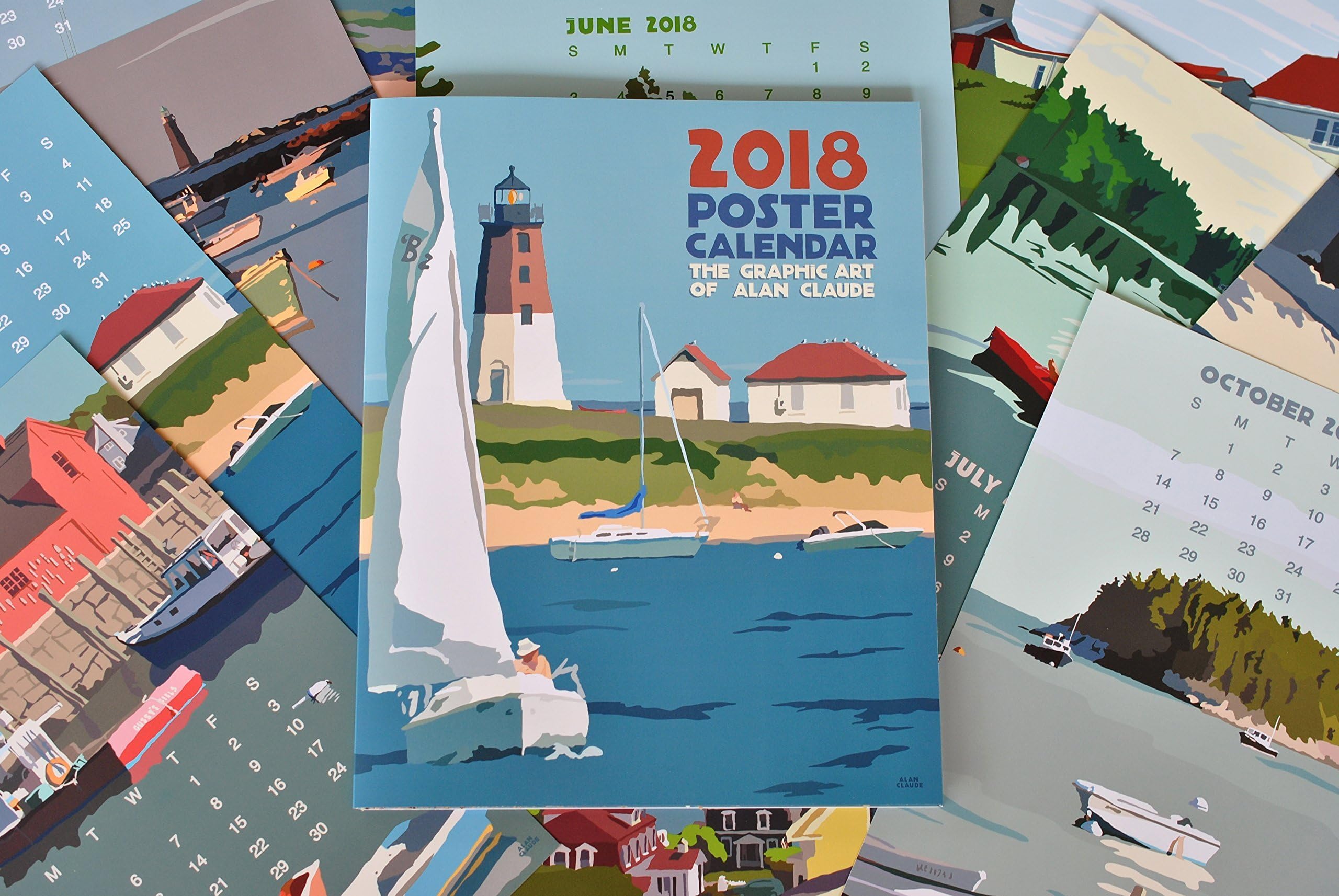 2018 Alan Claude Art Travel Poster Calendar 11x14