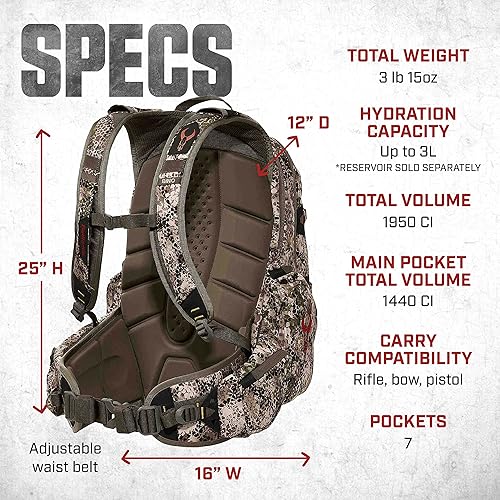 Miniatura 3 de Badlands Superday Hunting Pack  Compatible con hidratación  Suspensión de espuma viscoelástica  Diseño ventilado  Máxima comodidad