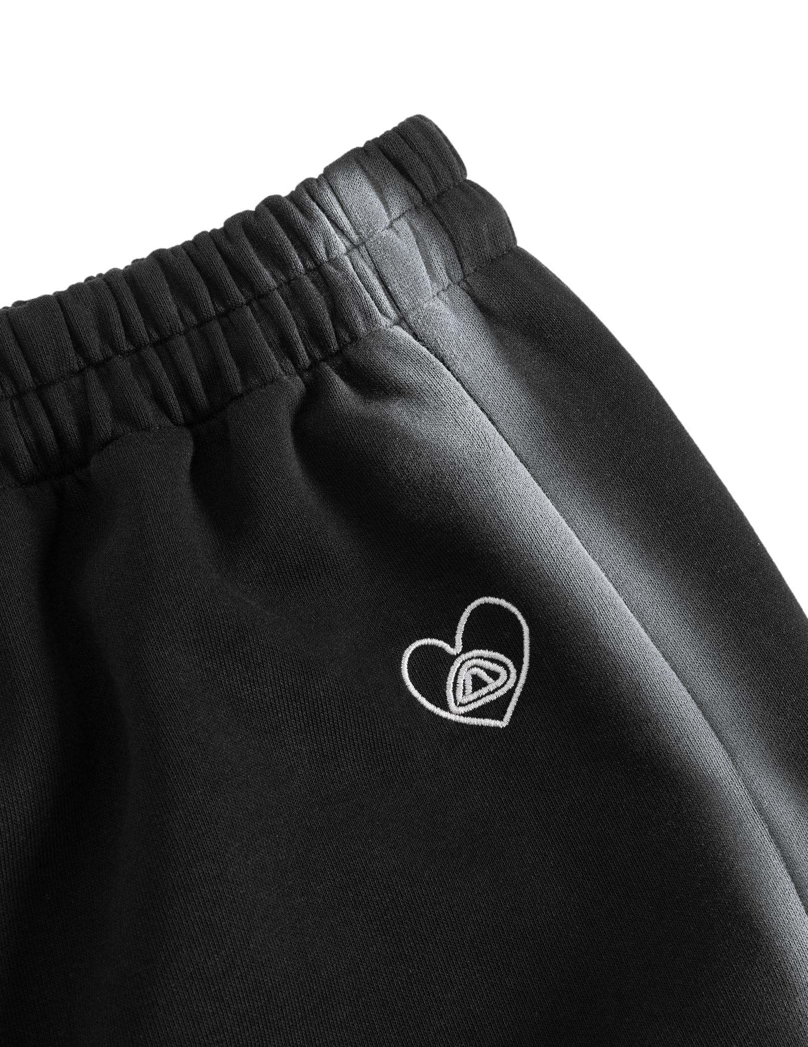Aelfric Eden Pantalones de chándal holgados para mujer y hombre, diseño de corazón de graffiti, pantalones de algodón con cordón, pantalones deportivos grises con bolsillos