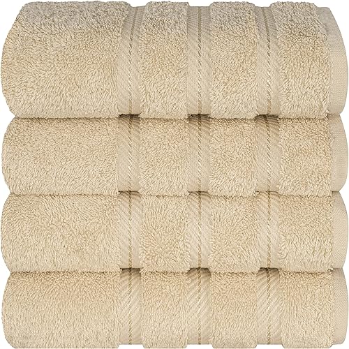 Miniatura 245 de American Soft Linen - Juego de 4 toallas de baño, 100% de algodón turco de 27 x 54 pulgadas, toallas de baño extragrandes, toallas para ducha
