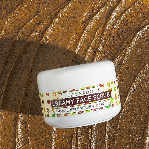 Miniatura 3 de LILY SADO LILY SADO Exfoliante facial cremoso de cacao y café, el mejor limpiador facial vegano exfoliante para mujeres y hombres, el lavado facial