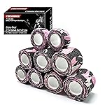 FRESINIDER 9 Rolls Self Adhesive Wrap Athletic Tape Gauze, Breathable Elastic Cohesive Bandage for Sports Injury & Pet (7 Pcs 2 x 5 Yards + 2 Pcs 1 X 5 Yards) (Camouflage Pink)
