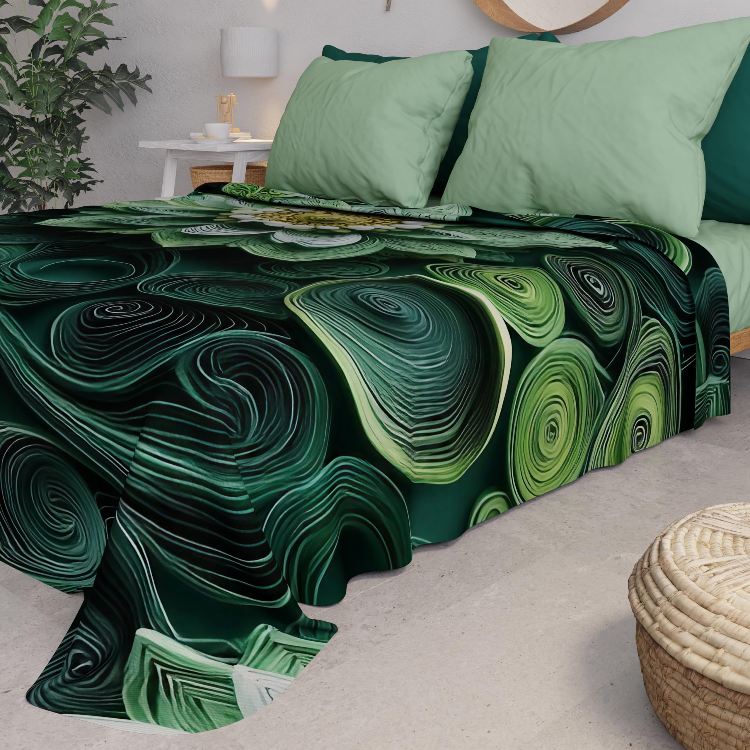 PETTI Artigiani Italiani - Spring Summer Single Bedspread Lightweight Single Bed Sheet Bedspread Floral 05-22 100% Made in Italy - Image 4