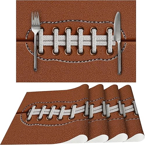 Miniatura 18 de Juego de 4 manteles individuales de tela vintage rosa para mesa de comedor, manteles individuales rectangulares de tela Rosa Vintage,Oso y