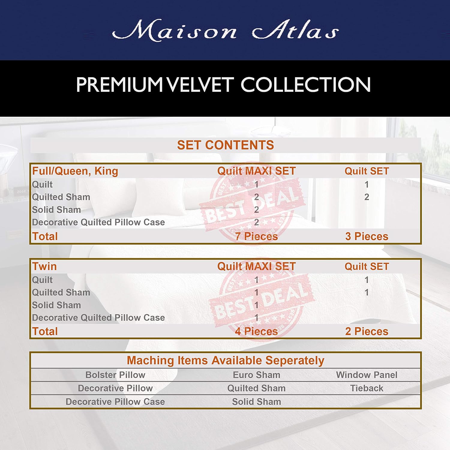 Velvet Quilt, Jewel Premium Heavy Velvet Collection, Cotton Backing, Cotton Batting, Twin, Navy