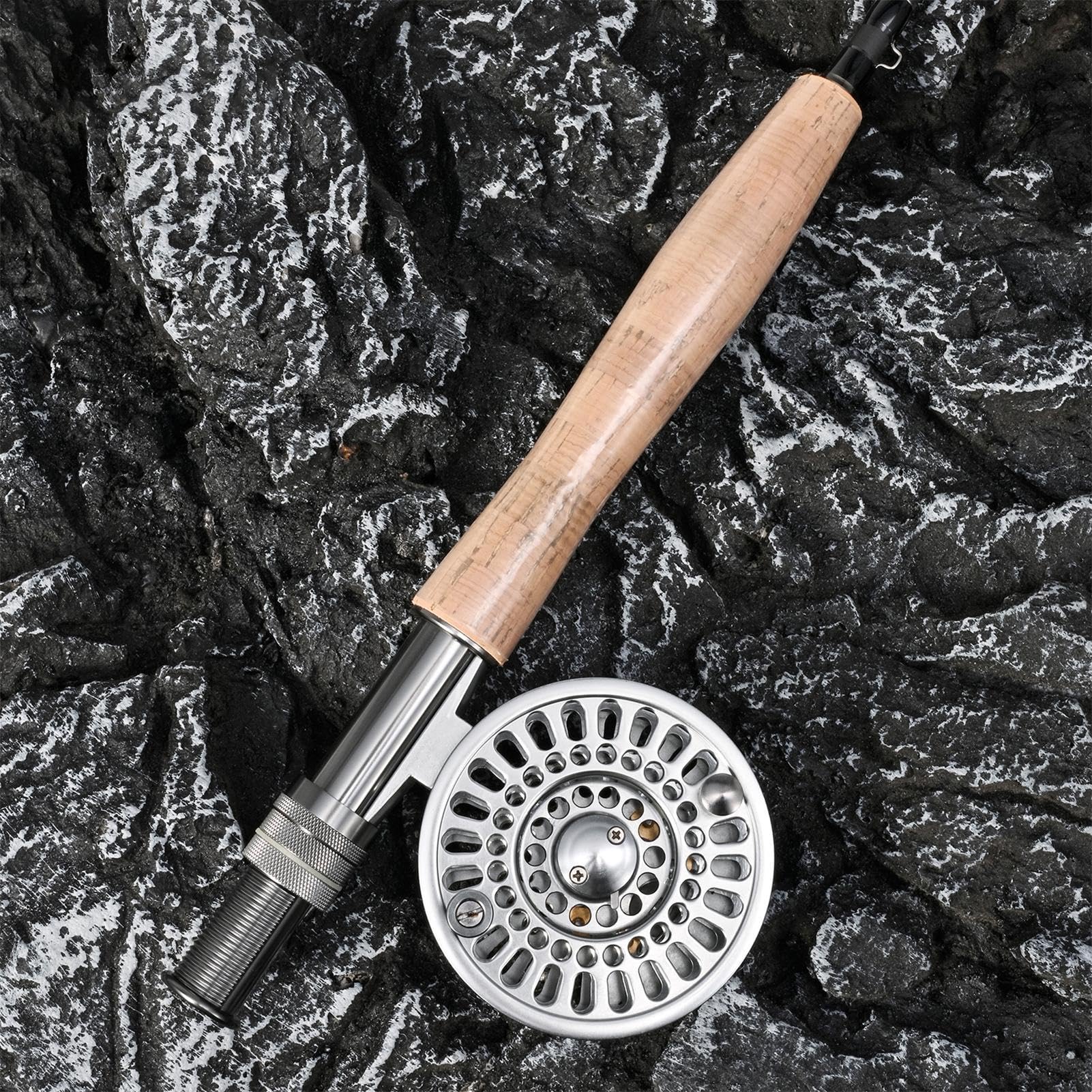 Aluminium-Fliegenrolle – Süßwasser-Angelrolle – Angelrolle aus Aluminiumlegierung, Angelwerkzeug, Angelausrüstung für Süß- und Salzwasser-Angeln
