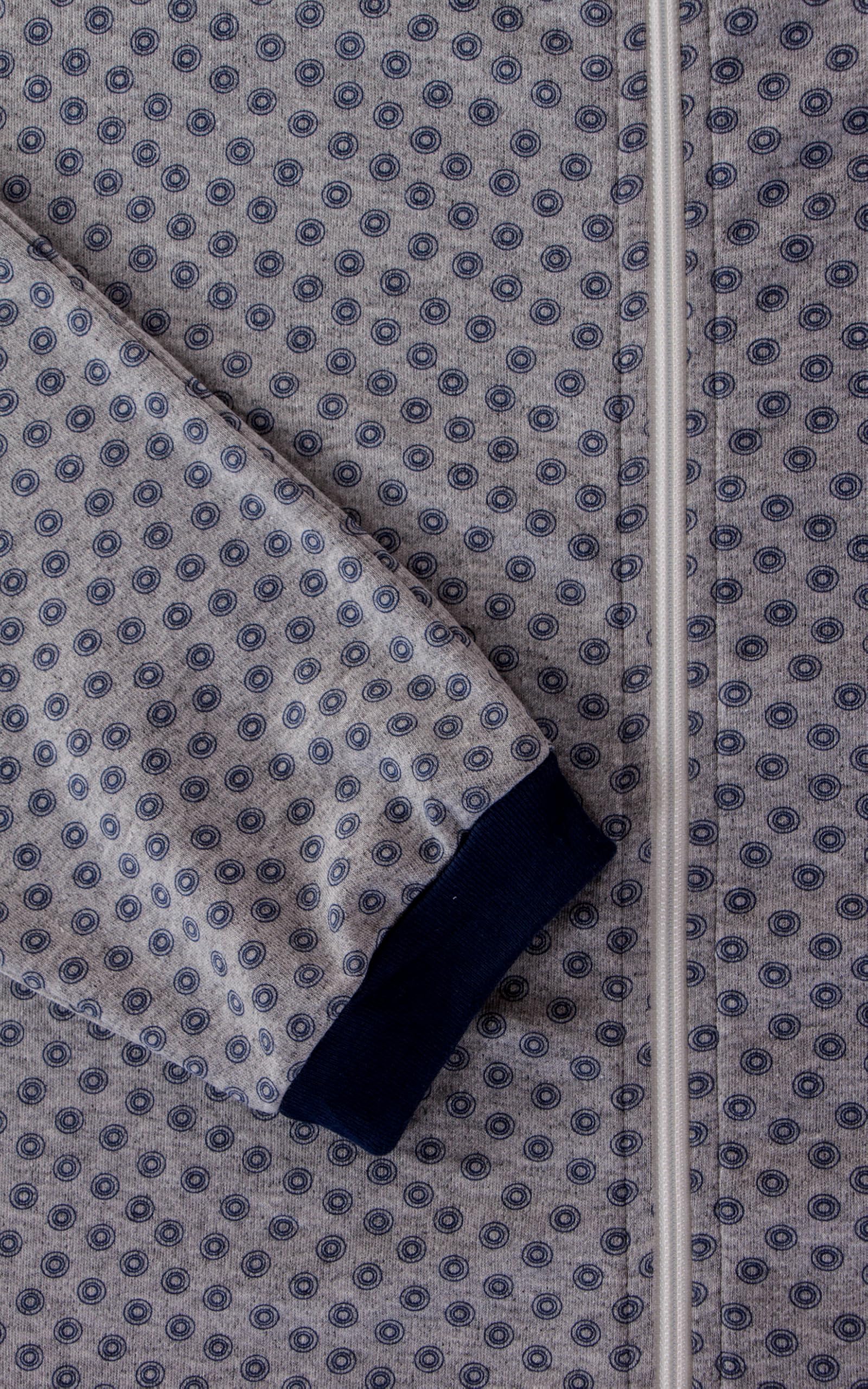 Unisex Zimowa piżama medyczna na całą twarz - 220g ciepła bawełniana piżama interlock dla dorosłych - piżama z zamkiem błyskawicznym dla seniorów - odzież geriatryczna Made in Italy