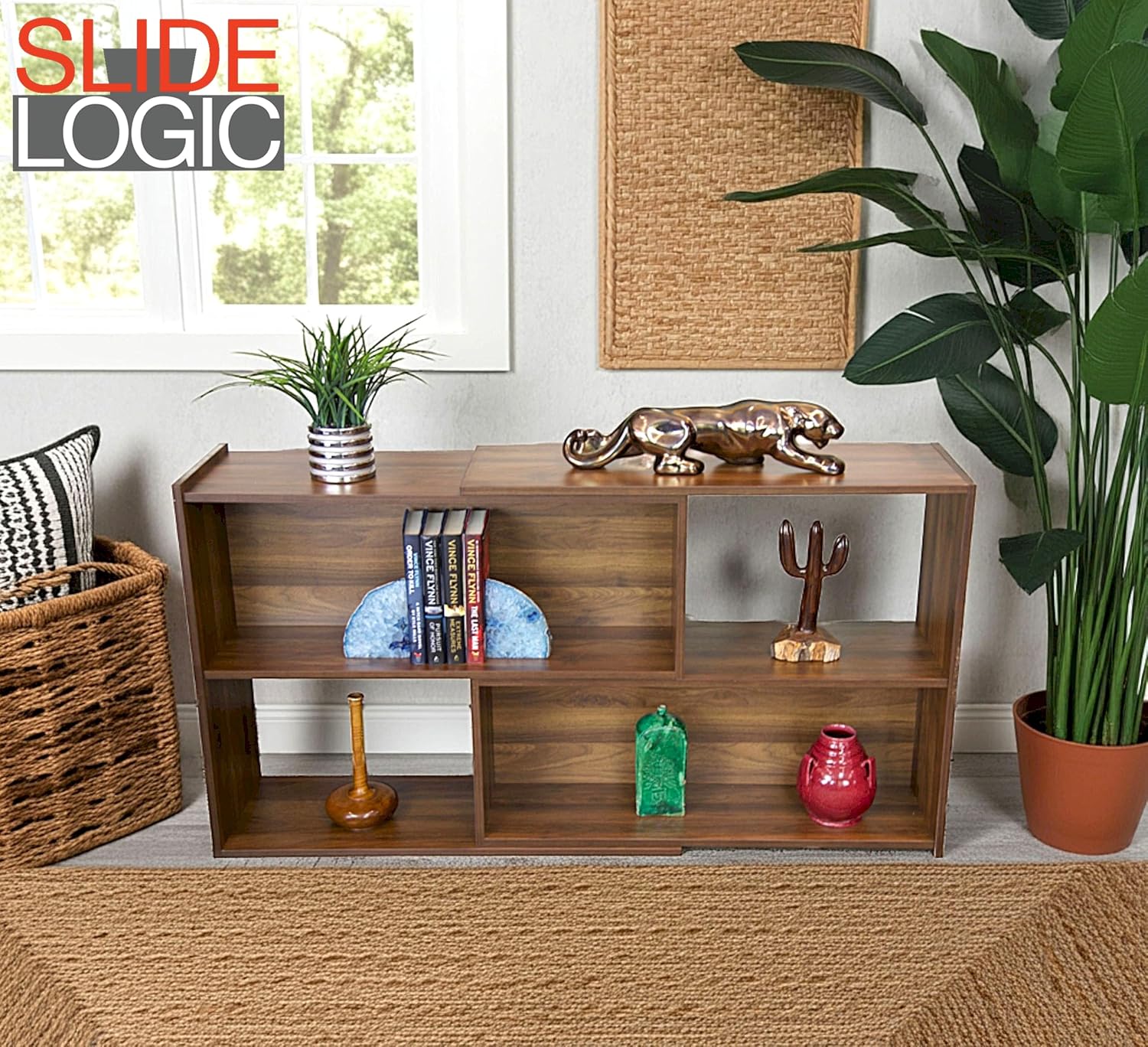 3-Tier Expandable Articulating Console (Cocoa-Walnut)
