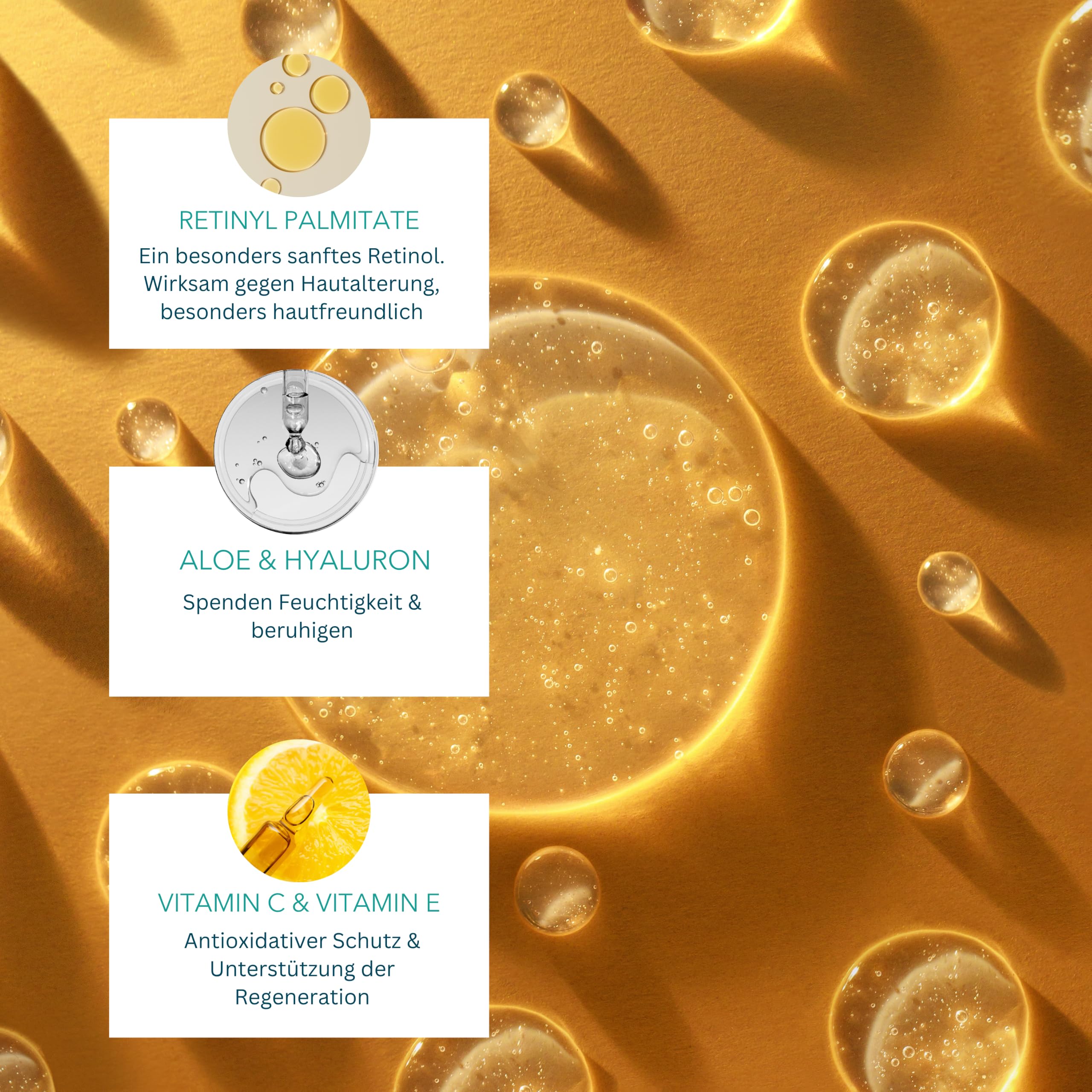 Retinol Supreme Elixir Serum – Anti-Aging Gesichtsserum mit Retinol, Hyaluronsäure & Aloe Vera – fördert Kollagen, mindert Fältchen, spendet Feuchtigkeit, sanfter Kokosduft