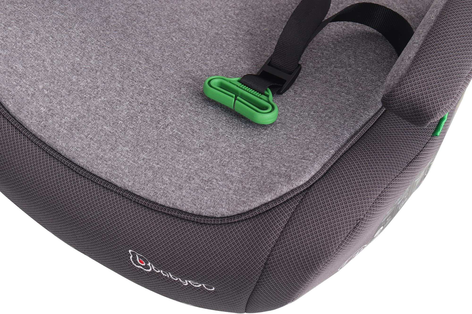 babyGO Sitzerhöhung Bursa IV nach neuer I-Size Norm - Kindersitzerhöhung mit verstellbarem Isofix - Kindersitz/Autositz für Kinder (125-150 cm) Grau