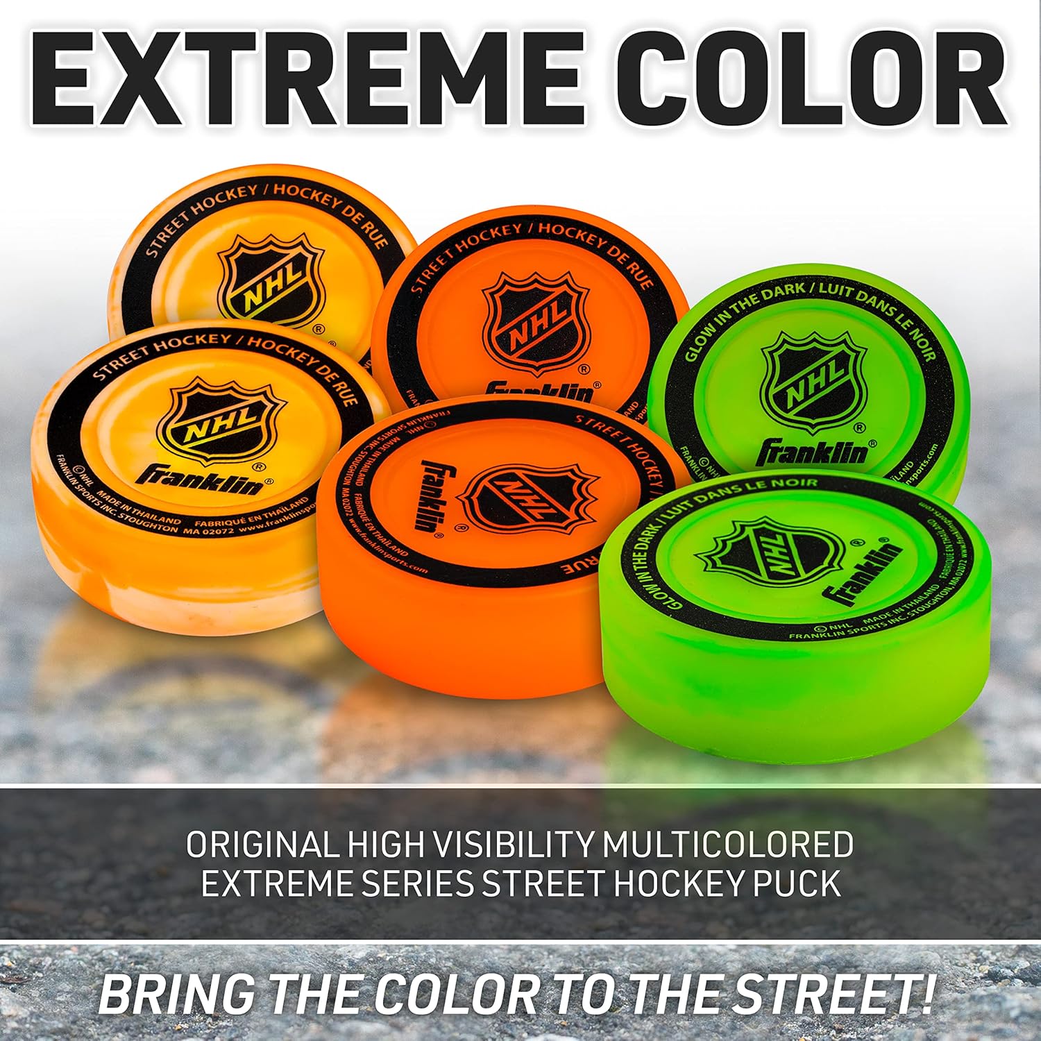 Franklin Sports NHL Street Hockey Puck - No Bounce Outdoor Street ...