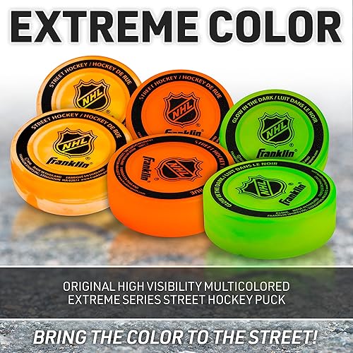 Vista 8 de Franklin Sports Disco de hockey callejero Brillan en la oscuridad