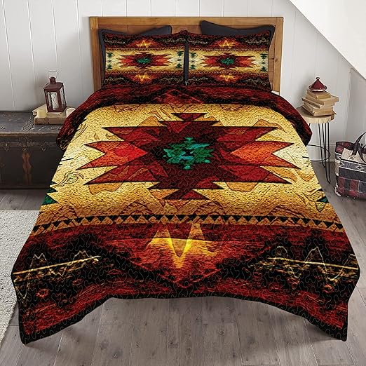 Southwest Brown Symbol Native American Quilt Native