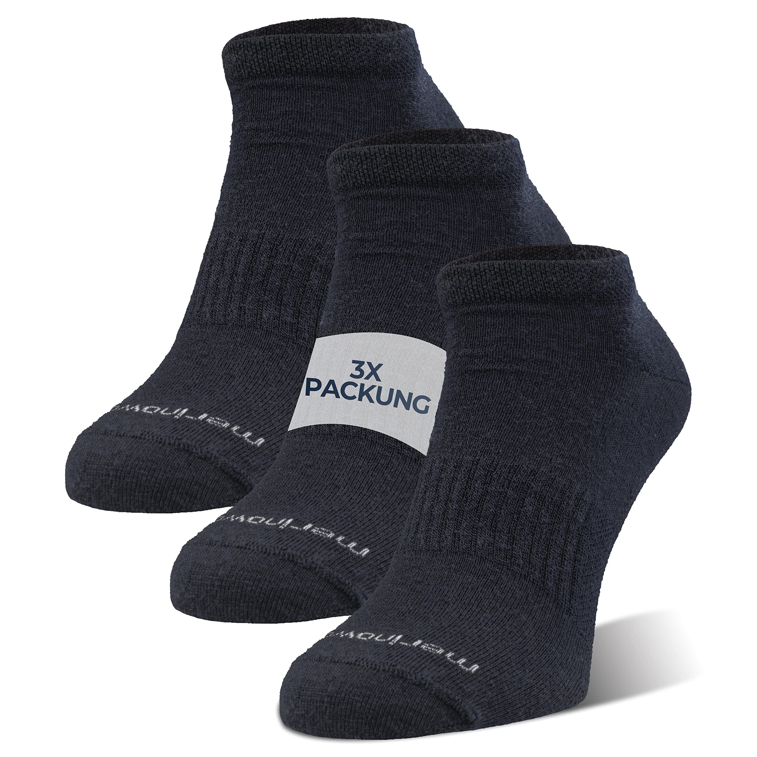 Giesswein Merino Sneaker Socken Herren & Damen 35-46 [3er Pack] - Anti Schweiß Socken - Laufsocken Sportsocken - Sneakersocken aus Merinowolle