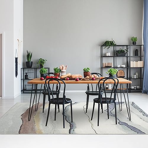 Miniatura 7 de LUXE WEAVERS Abstracto Atardecer Mármolado Multi 5x7 Area Alfombra