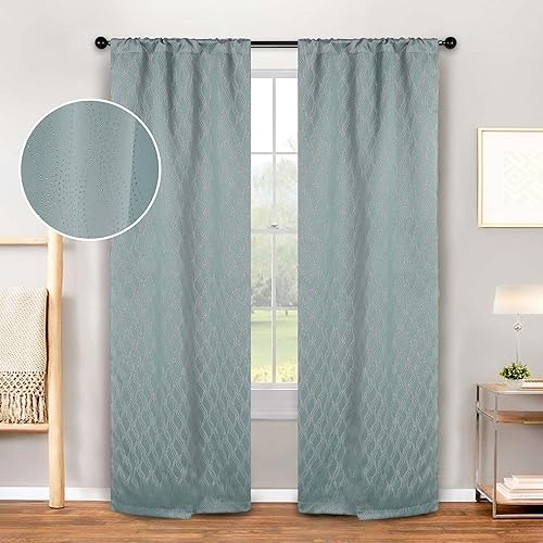 Miniatura 2 de Superior Cortinas opacas, modernas y clásicas con bloqueo de luz, decoración de ventana para dormitorio, sala de estar, oscurecimiento térmico,