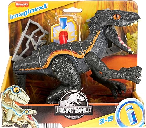 Miniatura 6 de Fisher-Price Imaginext Jurassic World - Figura de dinosaurio de Indoraptor con acción de rascar y accesorios para juegos preescolares a partir de 3