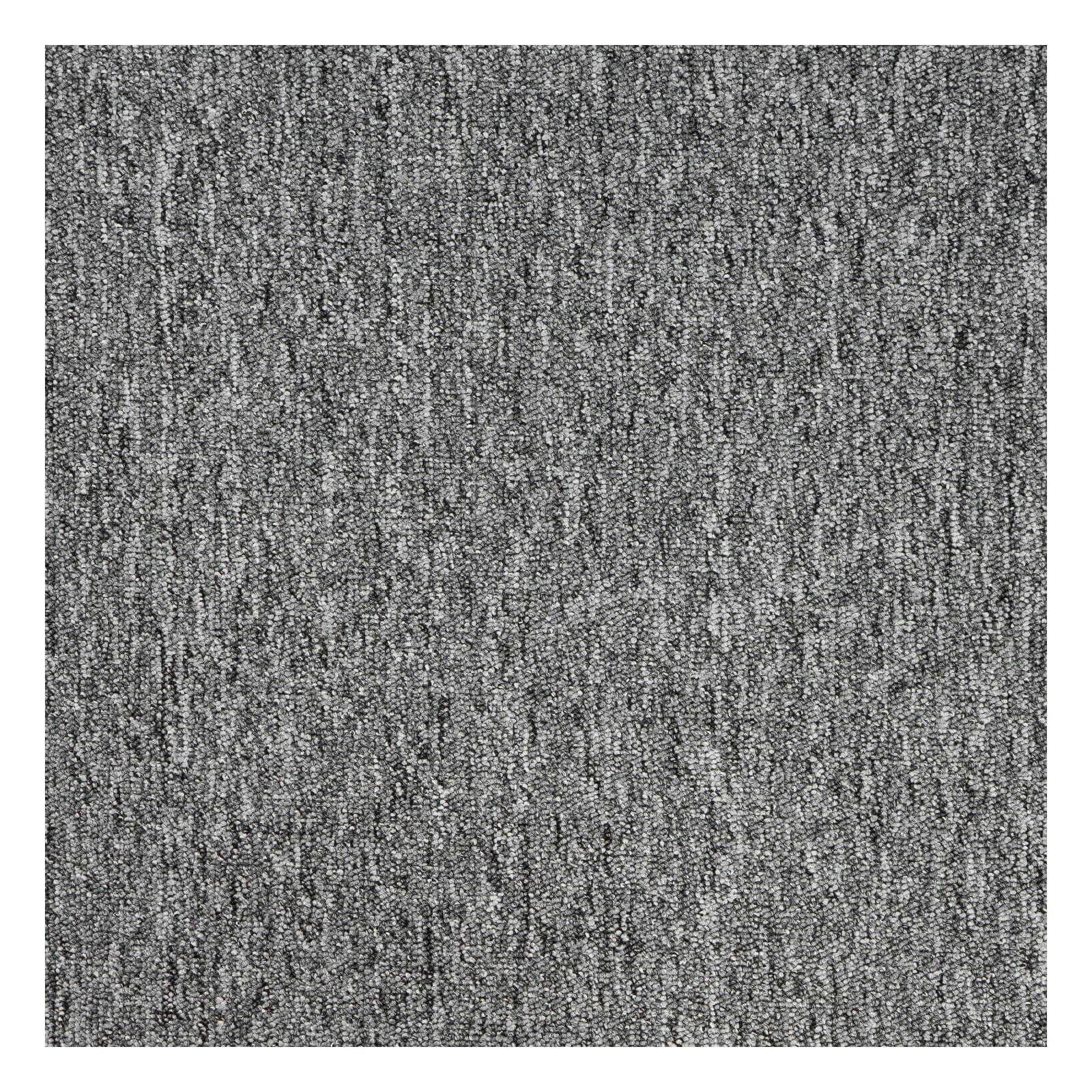 SUNNYNEST 20PCS Carpet Tiles 50×50cm, Heavy Duty Non-Slip Modular Floor Tiles, Square Carpet Rugs for Office, Bedroom, Living Room, Kitchen & Bathroom (Light Gray)