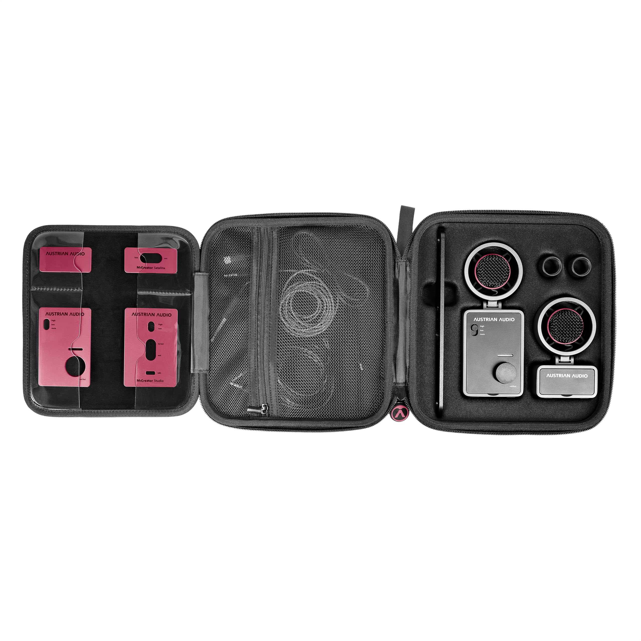 Austrian Audio MiCreator System Set para producción de música y Contenido (Incl. micrófono MiCreator Studio, micrófono Satellite, 2X Placas Frontales, riel estéreo MiniBar, Estuche, Cable)