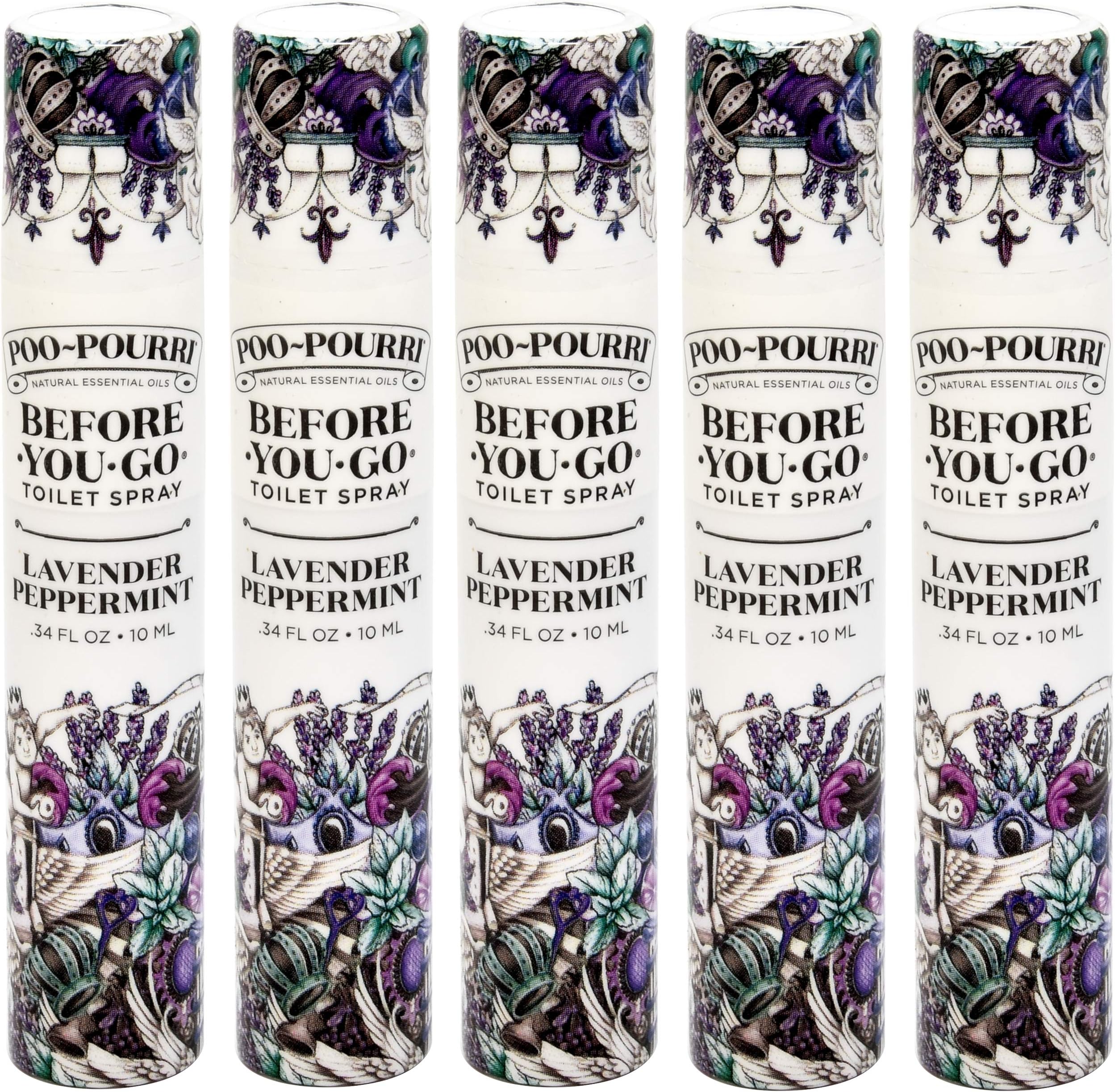 Poo-PourriBefore You Go Toilet Spray Lavender Peppermint 10mL, 5 Pack