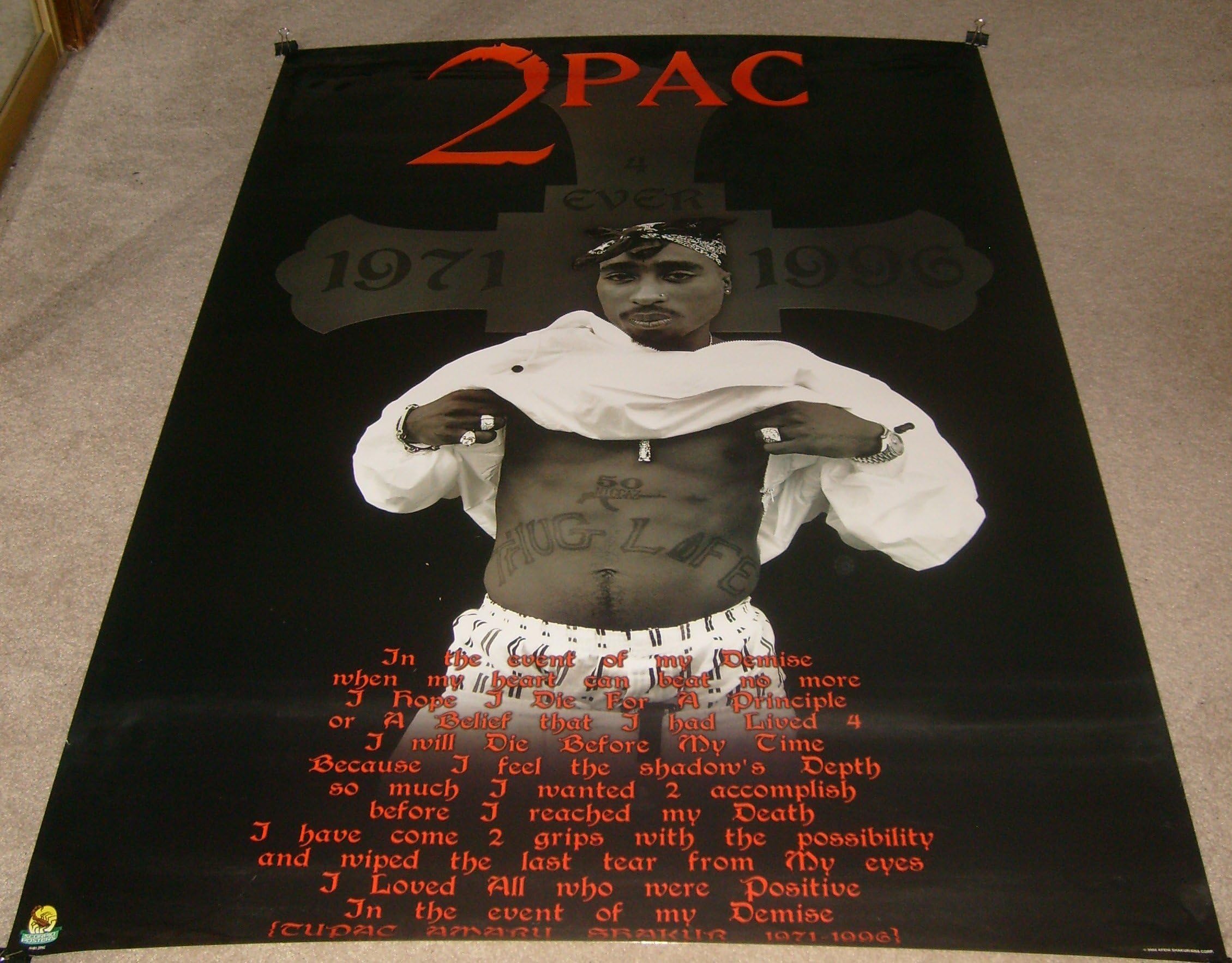 Tupac Shakur 40x60 "4 Ever" Giant Subway Poster 2002 2Pac