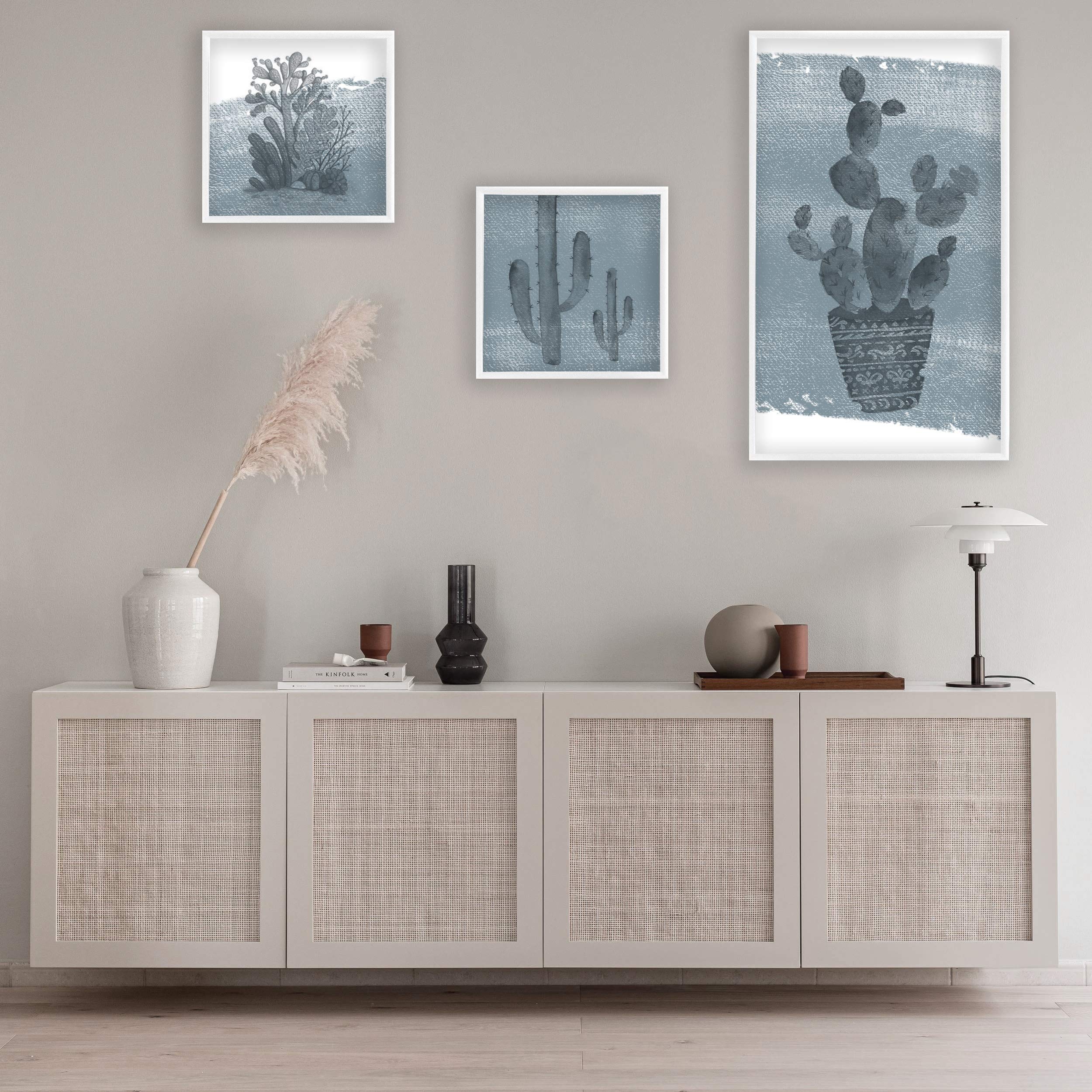 BIRAPA Cornice portafoto in plastica Easy 80 x 80 cm in bianco con vetro sintetico