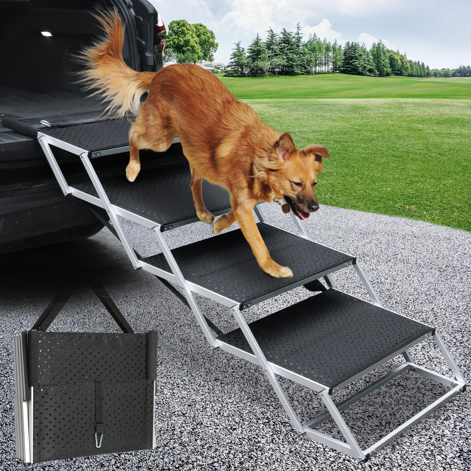DGSL 4-Step Folding Dog Stairs