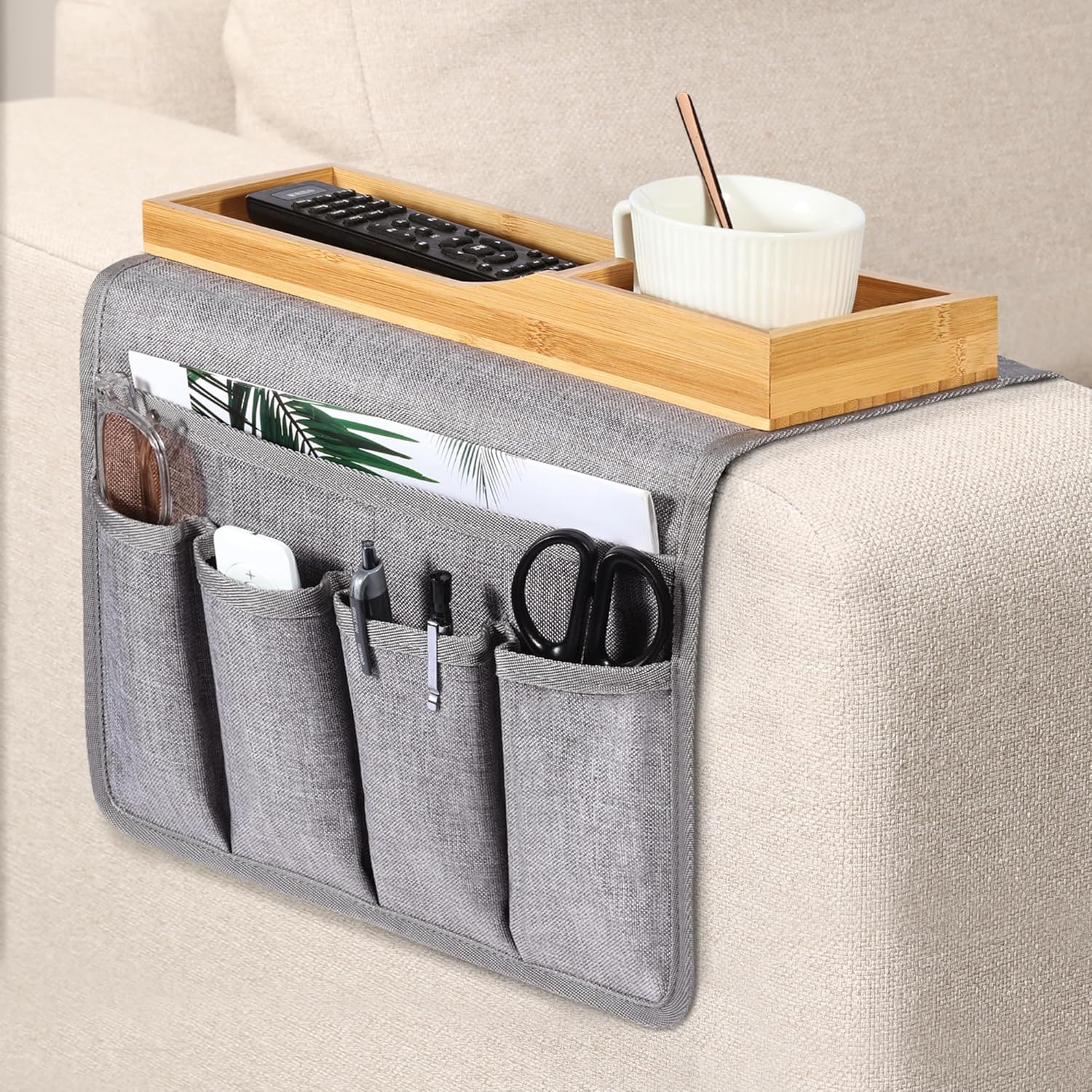 MUONFM Couch Cup Holder, AntiSlip Couch Arm Cup Holder