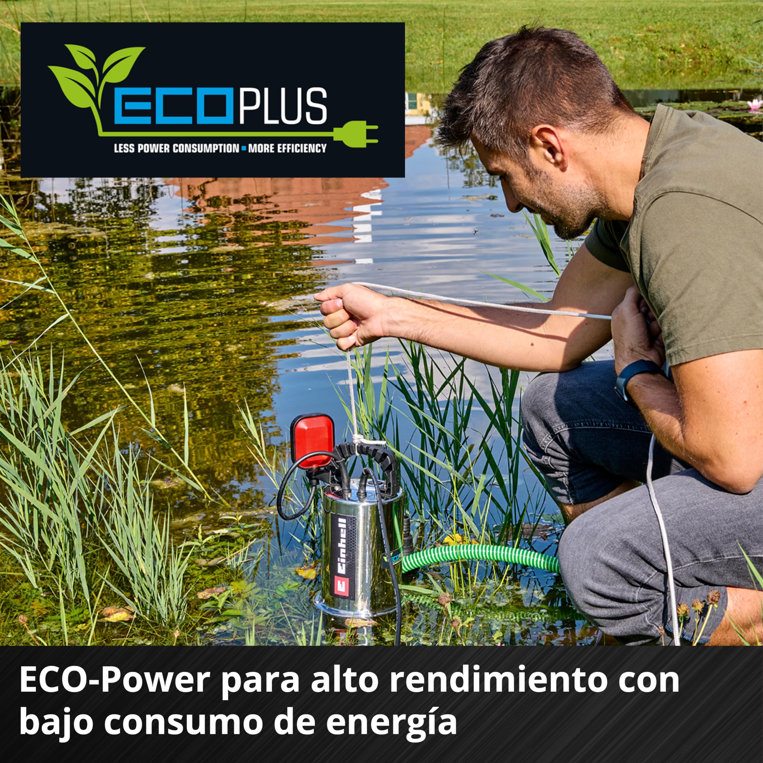 Einhell bomba de aguas sucias GC-DP 7035 N ECO PLUS 700 W 19000 l/h 8 m 35 mm